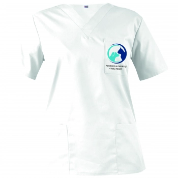 Bluza  medyczna weterynaryjna z grafiką "Klinika Zwierząt" + twój tekst